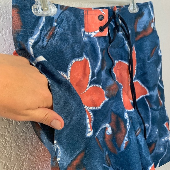 Nautica Swim Trunk Shorts Hawaiian Floral 30 - Picture 6 of 7